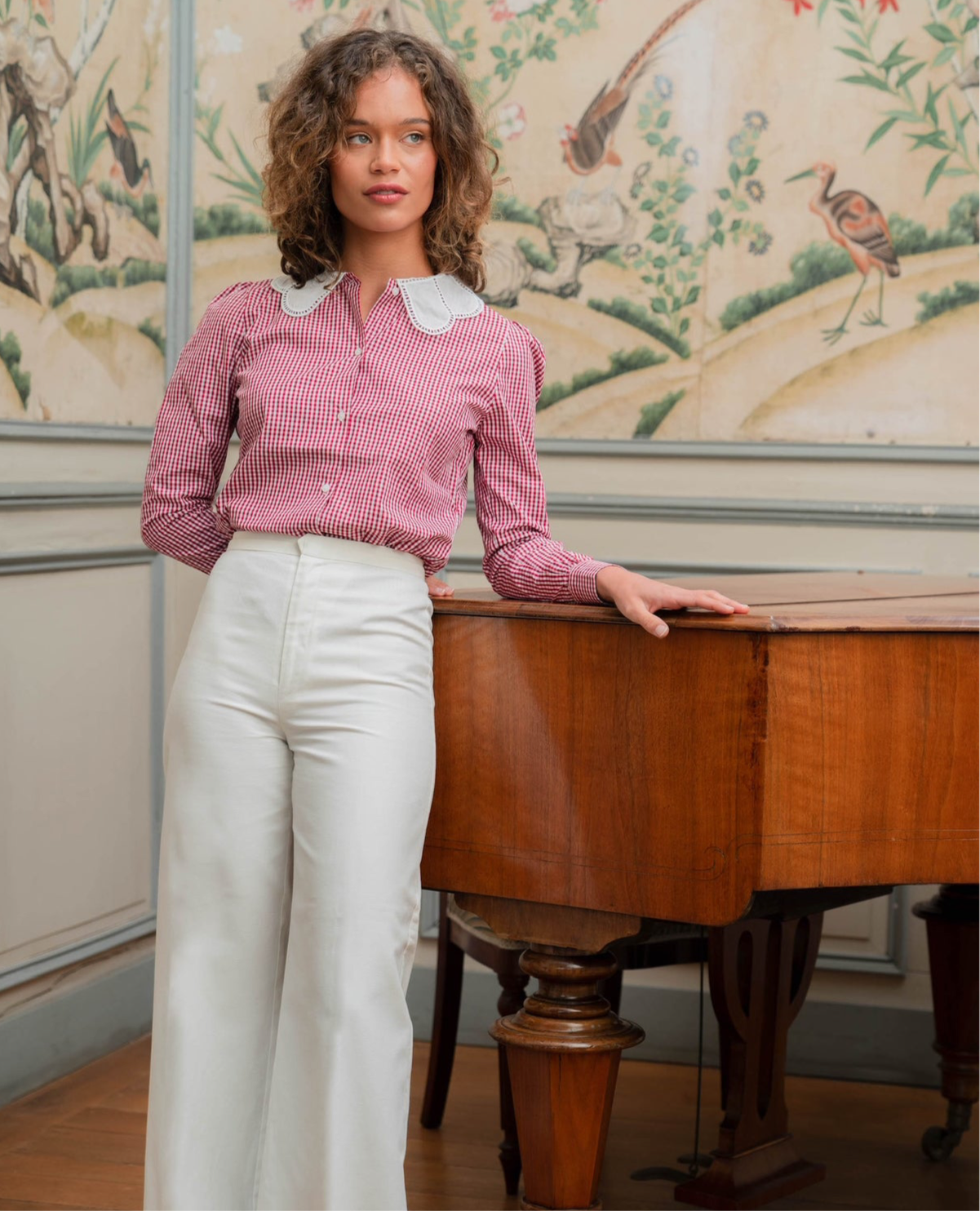 Chemise La Vallière Bordeaux