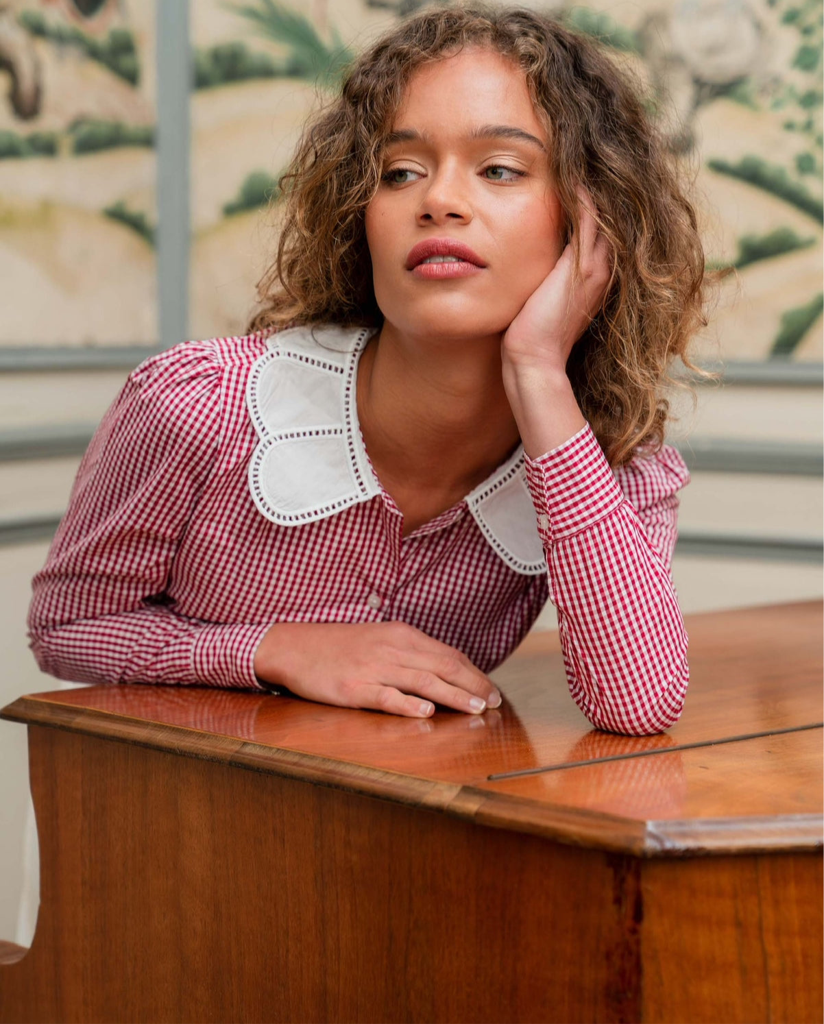 Chemise La Vallière Bordeaux