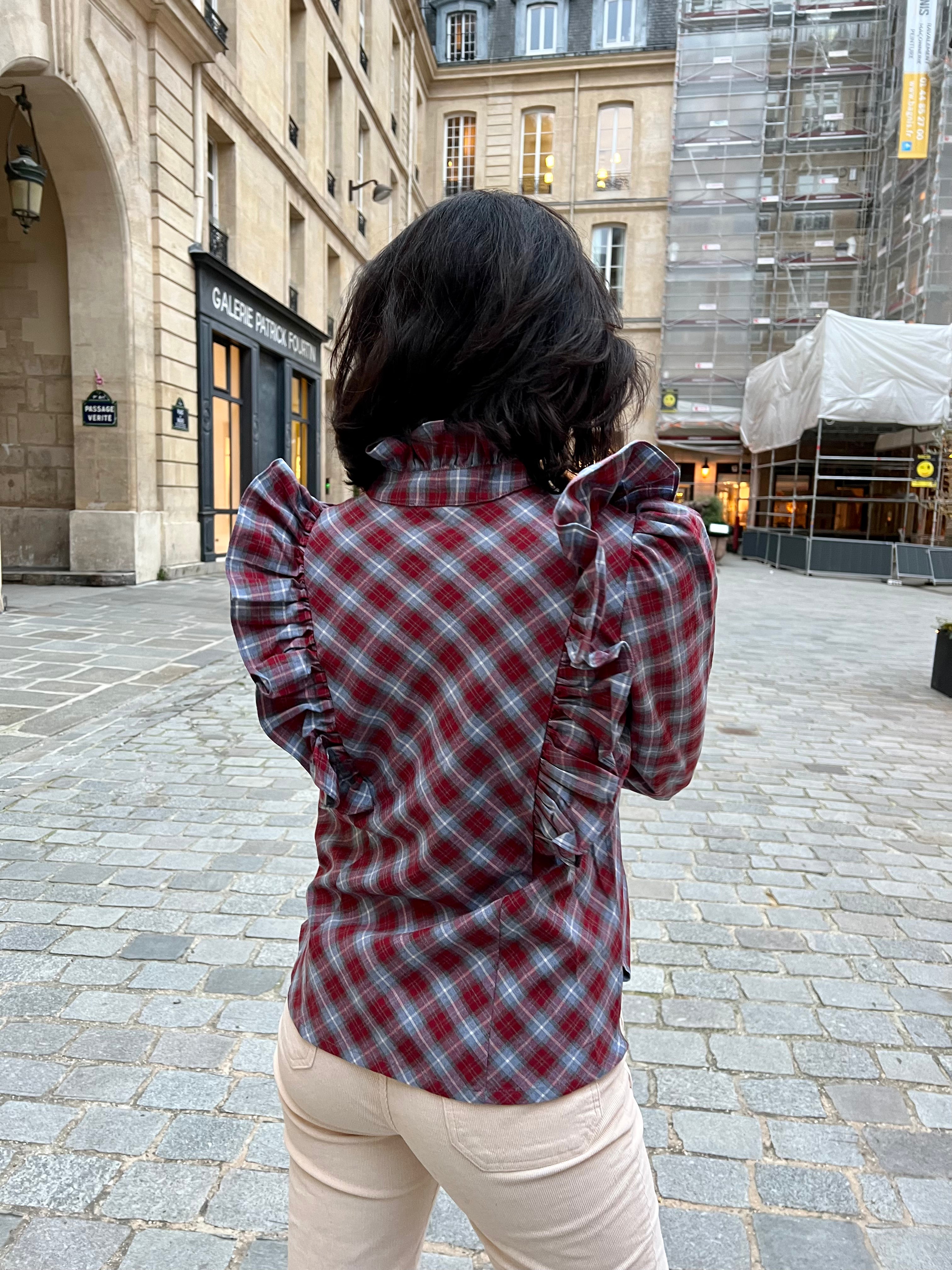 Thelma Shirt - Blue & Red